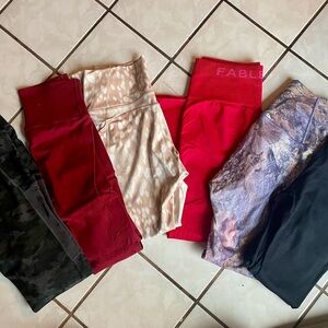 Like new lot of 6 ALL Fabletics Leggings -all size small! PureLuxe, Power Hold!